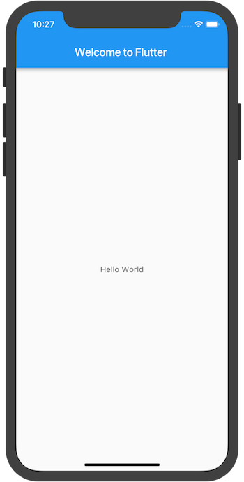 screenshot of hello world app