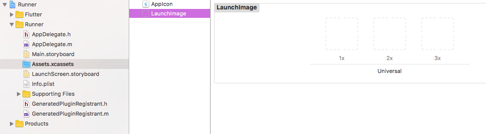 Adding launch icons in Xcode