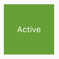 a large green box with the text, 'Active'